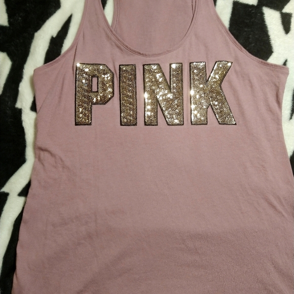 Victoria's Secret Pink Bling Sequin Tank & Shorts Set. L. - Picture 6 of 9